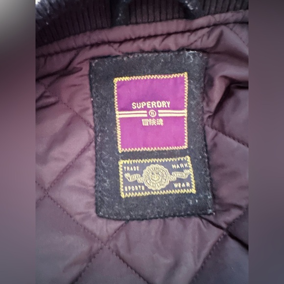 RARE Superdry Wool Varsity Bomber 2020 Summer Olympics Japan Tokyo Patches Women - Picture 4 of 10